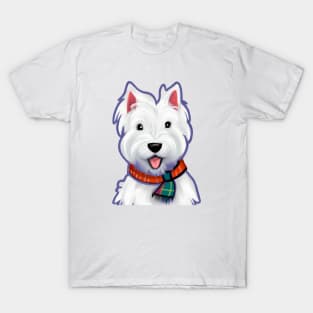 Cute West Highland White Terrier Drawing T-Shirt